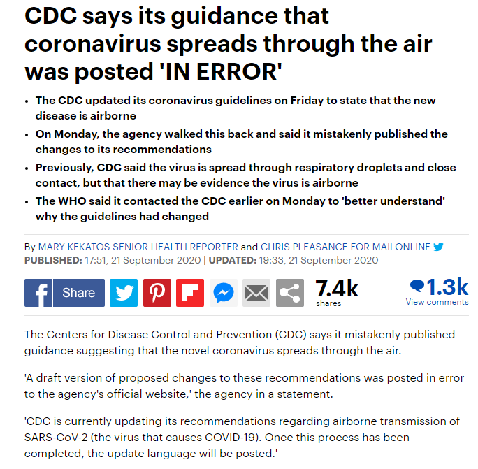 CDC virus not through the air 1
