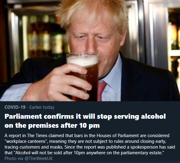 Parliament confirms it will stop serving alcohol